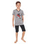 Pijama Copii Baieti Berfin 3/4, Material Moale si Respirabil, Confort si Libertate de Miscare, Design Vesel, Pentru Vara | 0690-PK