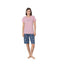 Pijama Dama Baki Capri, Material Moale si Elastic, Confort si Lejeritate, Pentru Femei, Ideal pentru Vara| 0358-PK