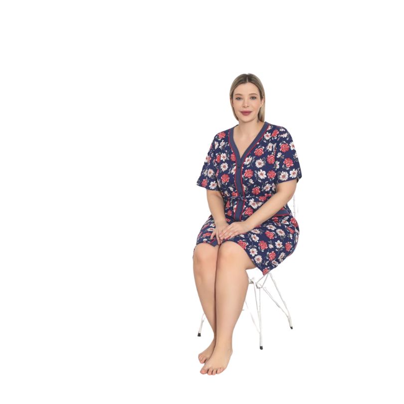 Capot de casa Baki maneca scurta, Material Moale, Confort si Stil, Pentru Femei, Ideal pentru Vara | 0223-PK