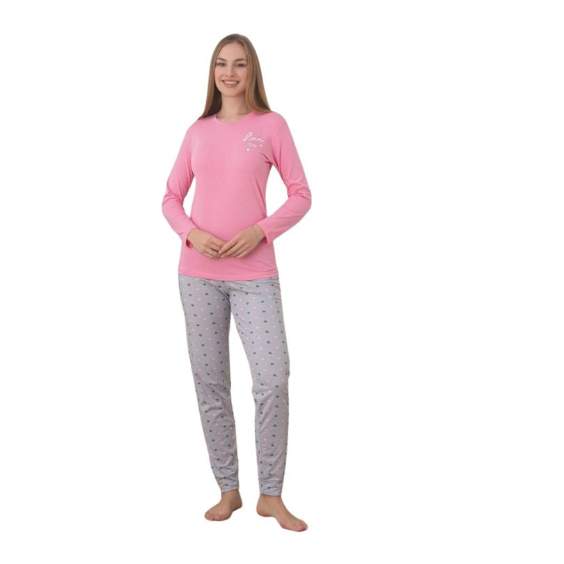 Pijama Dama Baki Suprem, Material Moale, Confort si Stil, Pentru Femei, Toate Sezoanele| 0287-PK Imagine principală a produsului