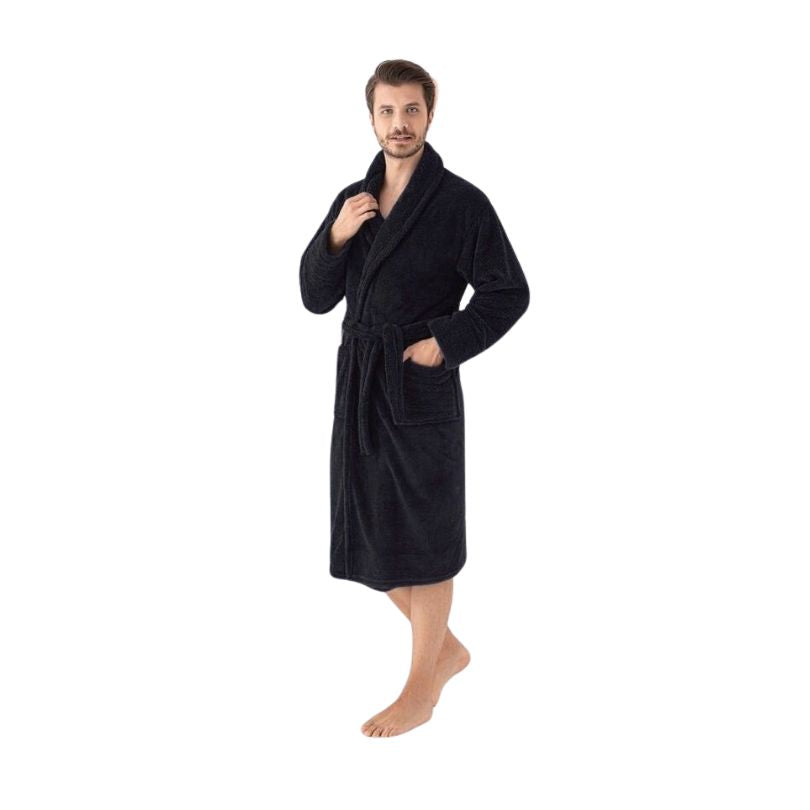 Halat Barbati Cocolino Baki, Material Gros si Pufos, Caldura si Confort, Pentru Iarna, Stil Modern | 0517-PK Imagine principală a produsului