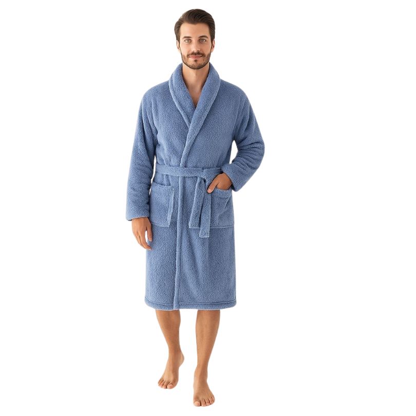 Halat Barbati Cocolino Baki, Material Gros si Pufos, Caldura si Confort, Pentru Iarna, Stil Modern | 0522-PK Imagine principală a produsului