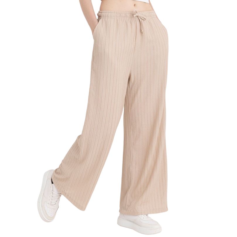 Pantaloni Dama Baki Largi, Croiala Lejera, Material Moale, Confort si Stil | 0135-PK