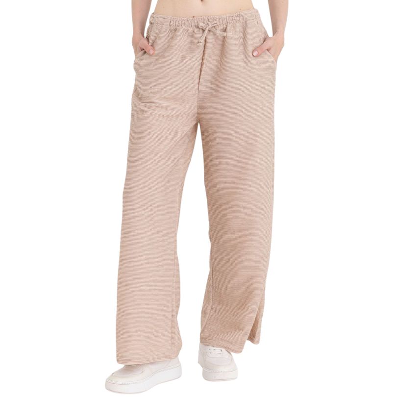 Pantaloni Dama Baki Largi, Croiala Lejera, Material Moale, Confort si Stil | 0140-PK