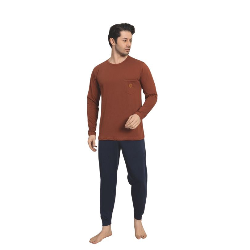 Pijama Barbati Baki Penye Suprem, Material Moale si Respirabil, Confort si Stil, Pentru Toate Sezoanele | 0434-PK  Imagine principală a produsului