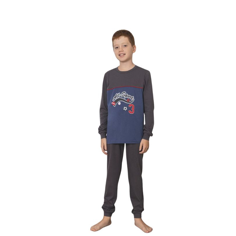 Pijama Copii Baieti Baki Penye, Material Moale si Respirabil, Confort si Siguranta, Design Vesel, Pentru Toate Sezoanele | 0678-PK