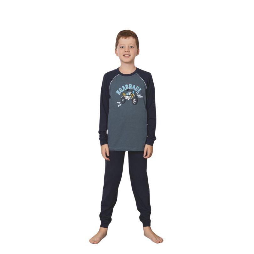 Pijama Copii Baieti Baki Penye, Material Moale si Respirabil, Confort si Siguranta, Design Vesel, Pentru Toate Sezoanele | 0680-PK