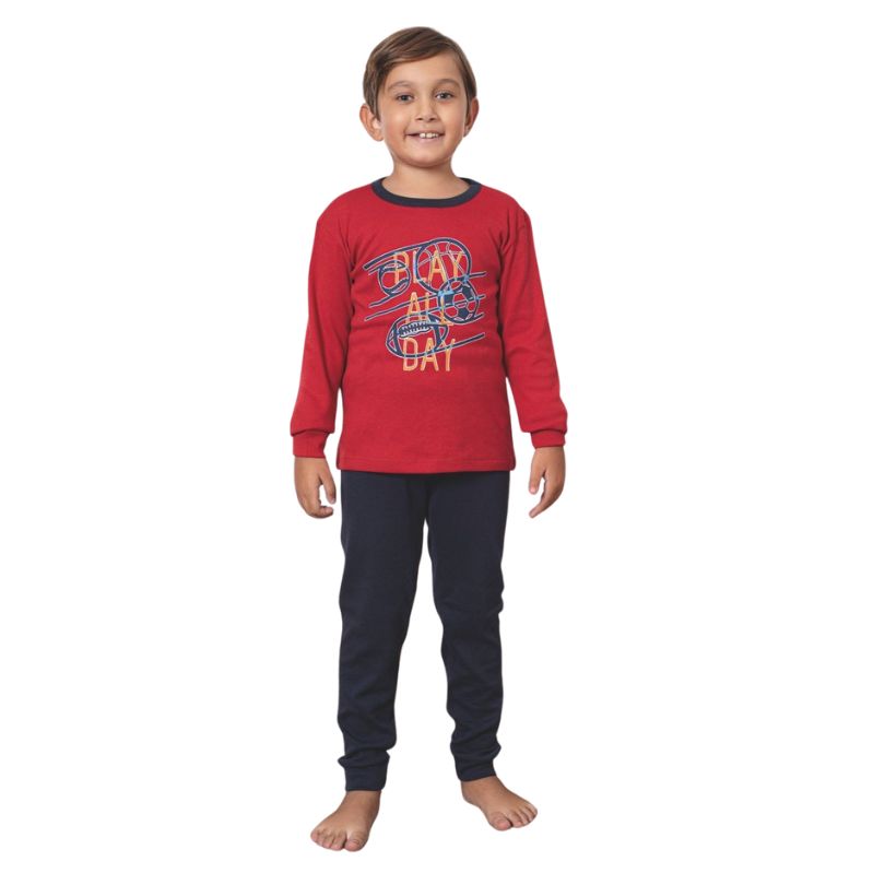 Pijama Copii Baieti Berfin Interlok, Material Gros si Cald, Confort si Siguranta, Design Vesel, Pentru Iarna | 0673-PK