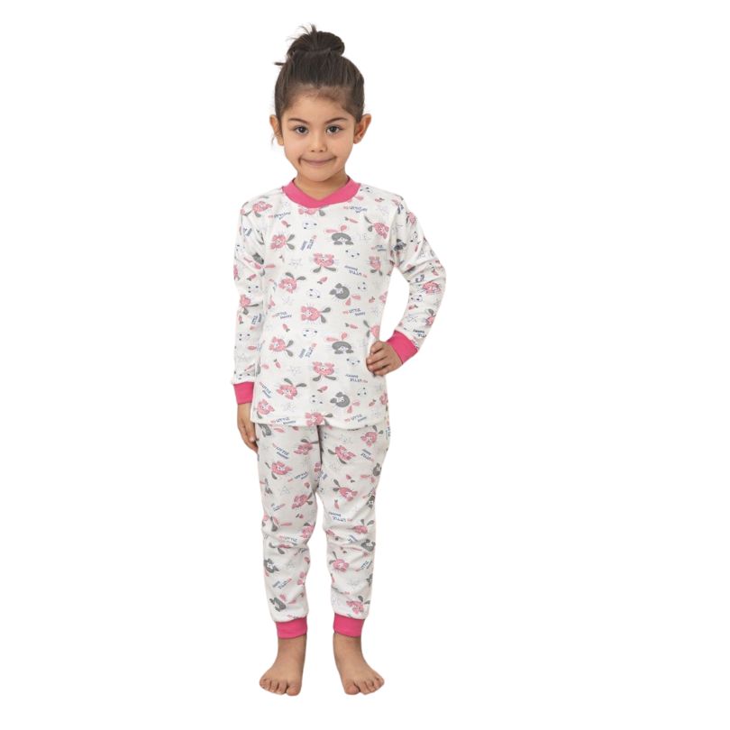 Pijama Copii Baki Bebe, Material Moale si Delicat, Siguranta si Confort, Design Dragut, Pentru Nou-Nascuti si Bebelusi | 0632-PK
