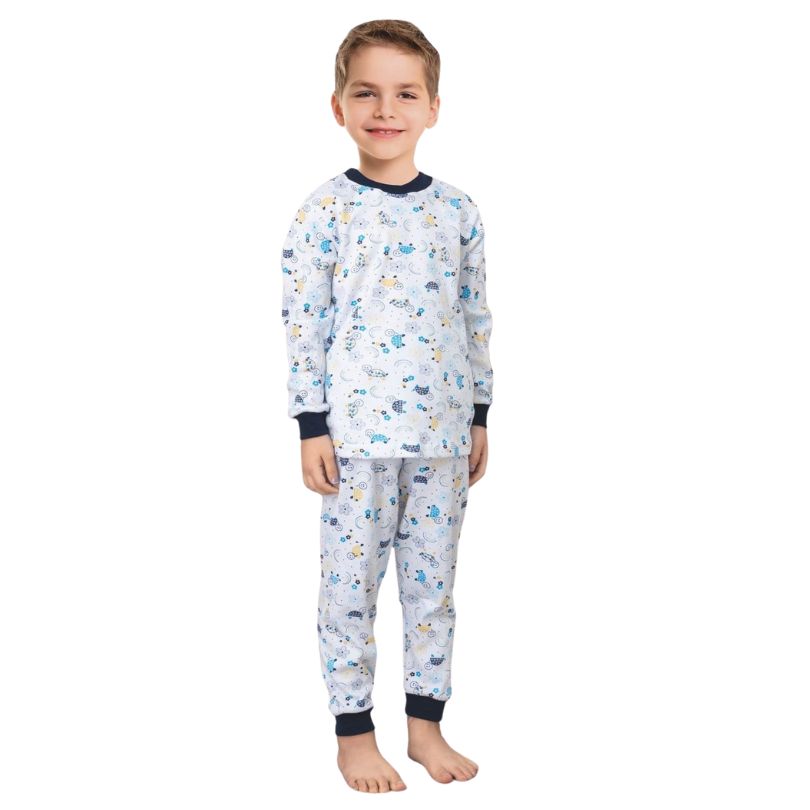 Pijama Copii Baki Bebe, Material Moale si Delicat, Siguranta si Confort, Design Dragut, Pentru Nou-Nascuti si Bebelusi | 0649-PK 