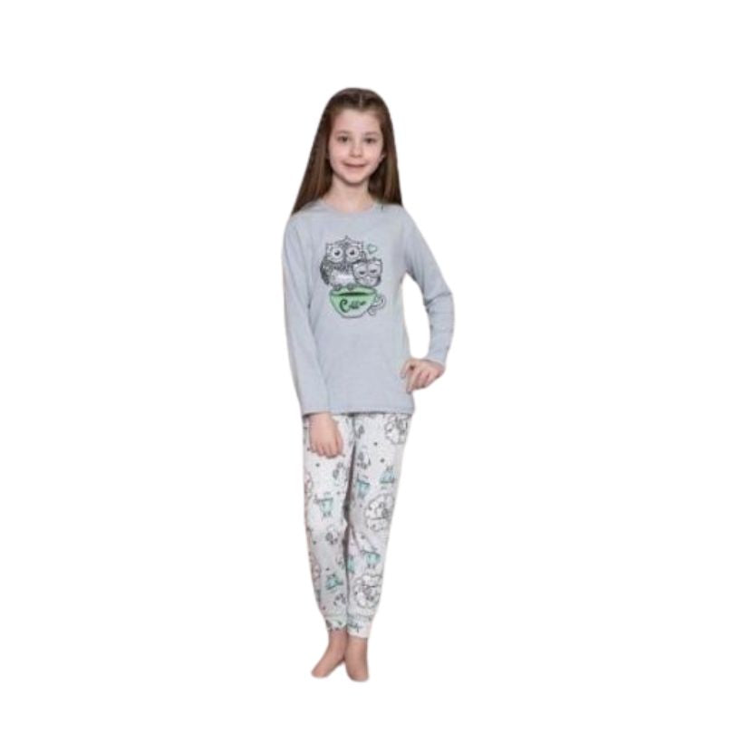 Pijama Copii Fetite Berfin, Material Moale si Delicat, Confort si Siguranta, Design Vesel, Pentru Toate Sezoanele | 0600-PK Imagine principală a produsului