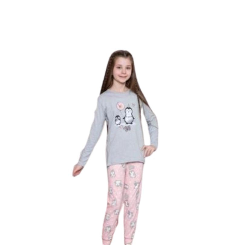 Pijama Copii Fetite Berfin, Material Moale si Delicat, Confort si Siguranta, Design Vesel, Pentru Toate Sezoanele | 0601-PK Imagine principală a produsului