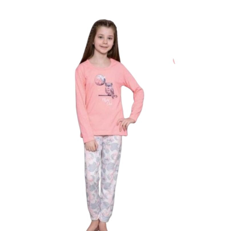 Pijama Copii Fetite Berfin, Material Moale si Delicat, Confort si Siguranta, Design Vesel, Pentru Toate Sezoanele | 0603-PK Imagine principală a produsului