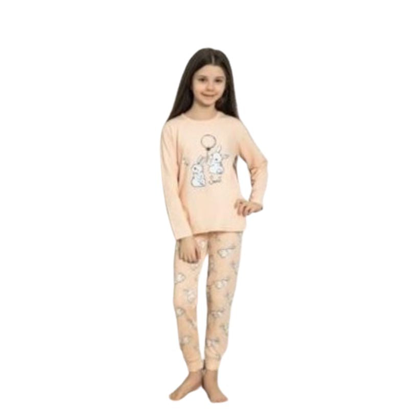 Pijama Copii Fetite Berfin, Material Moale si Delicat, Confort si Siguranta, Design Vesel, Pentru Toate Sezoanele | 0607-PK 