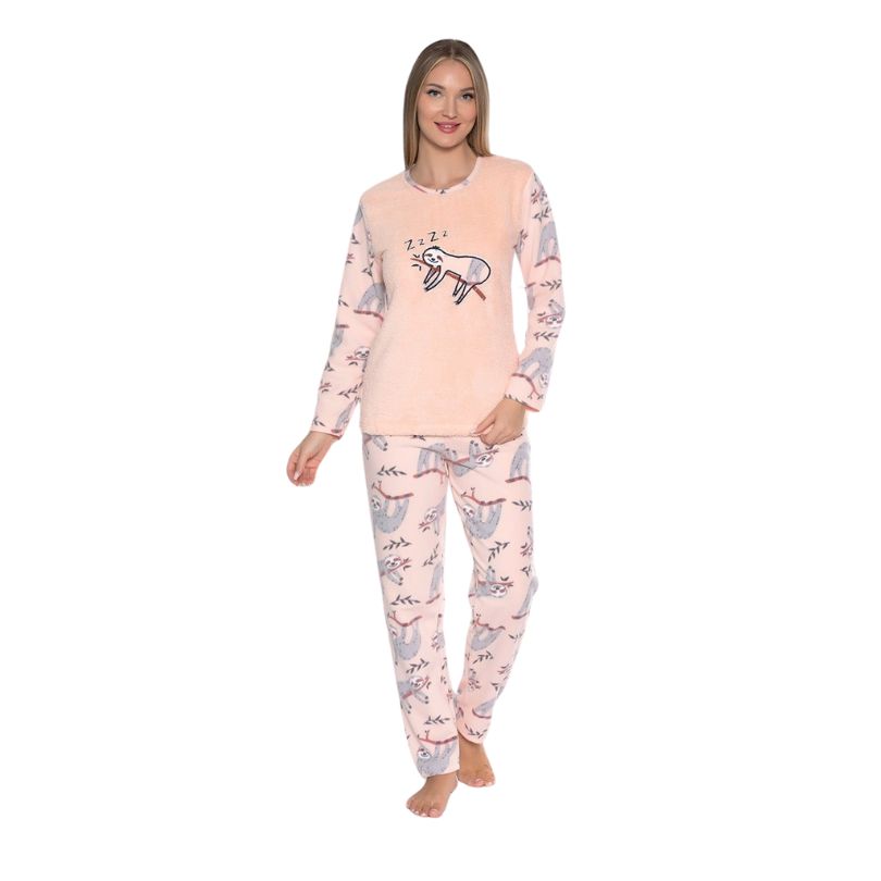 Pijama Dama Baki Cocolino, Material Gros si Pufos, Caldura si Confort, Pentru Femei, Ideala pentru Iarna | 0337-PK