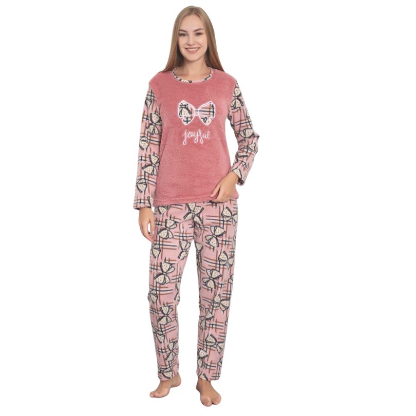 Pijama Dama Baki Cocolino, Material Gros si Pufos, Caldura si Confort, Pentru Femei, Ideala pentru Iarna | 0344-PK 