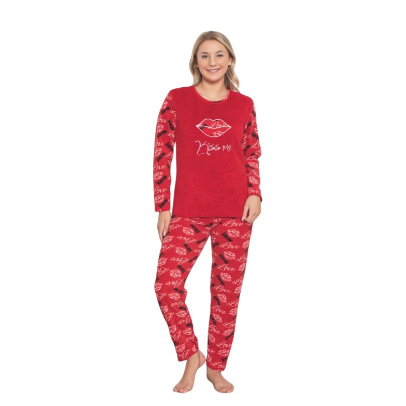 Pijama Dama Baki Cocolino, Material Gros si Pufos, Caldura si Confort, Pentru Femei, Ideala pentru Iarna | 0345-PK