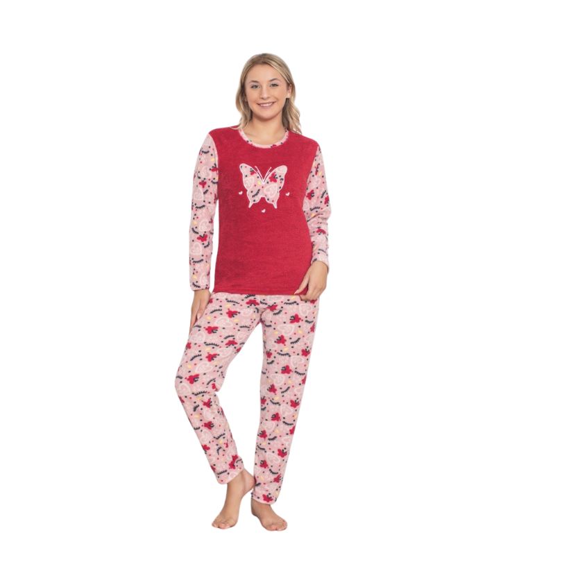 Pijama Dama Baki Cocolino, Material Gros si Pufos, Caldura si Confort, Pentru Femei, Ideala pentru Iarna | 0346-PK 