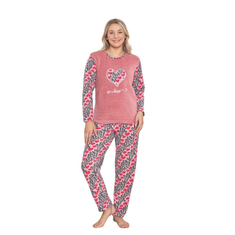 Pijama Dama Baki Cocolino, Material Gros si Pufos, Caldura si Confort, Pentru Femei, Ideala pentru Iarna | 0349-PK