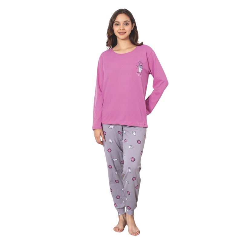 Pijama Dama Baki Licra, Material Elastic si Moale, Confort si Stil, Pentru Femei, Toate Sezoanele| 0313-PK