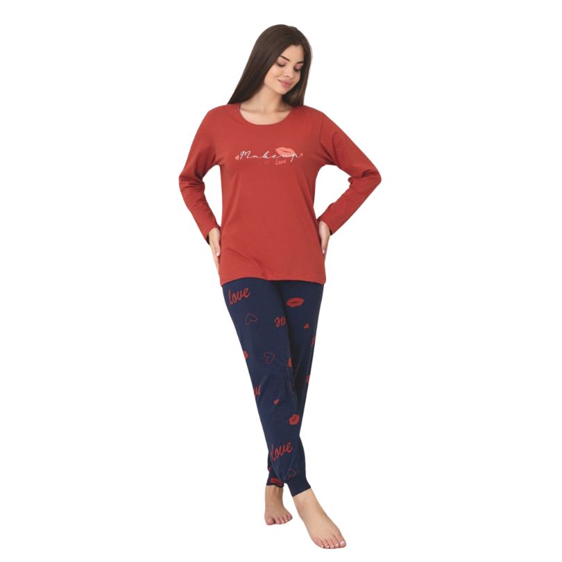 Pijama Dama Baki Licra, Material Elastic si Moale, Confort si Stil, Pentru Femei, Toate Sezoanele| 0316-PK