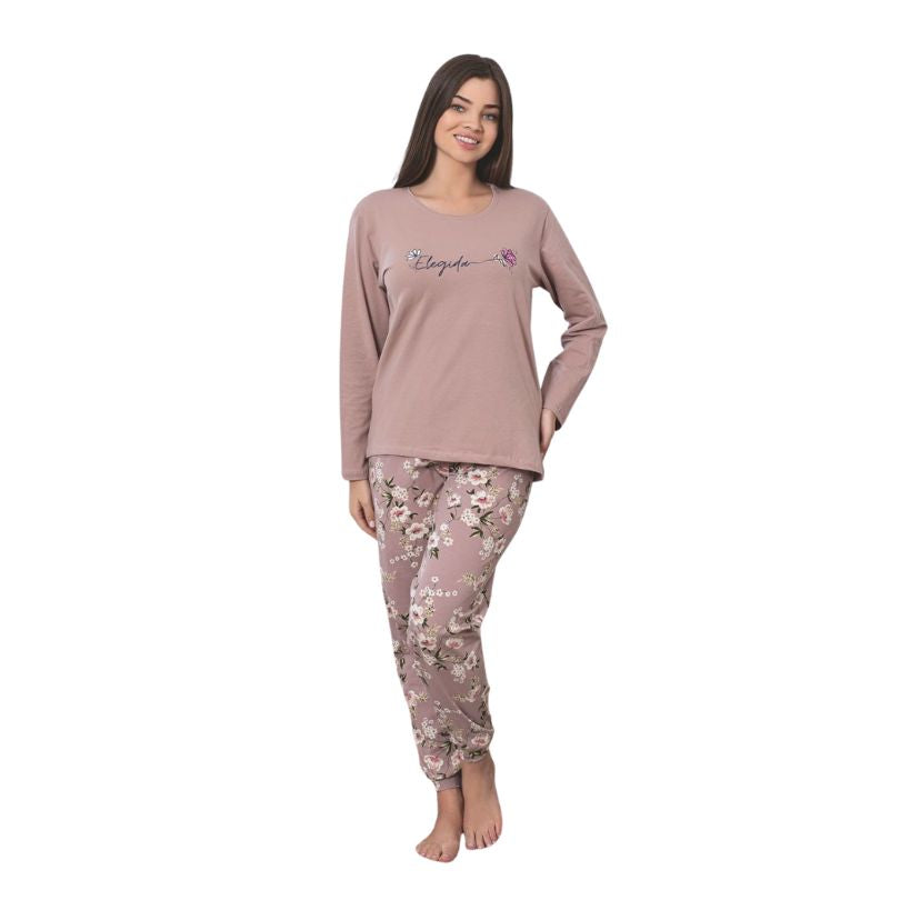 Pijama Dama Baki Licra, Material Elastic si Moale, Confort si Stil, Pentru Femei, Toate Sezoanele| 0320-PK
