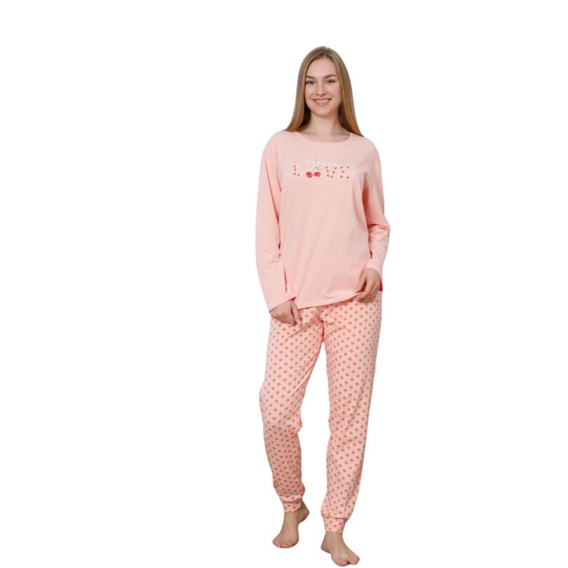 Pijama Dama Baki Licra, Material Elastic si Moale, Confort si Stil, Pentru Femei, Toate Sezoanele| 0322-PK