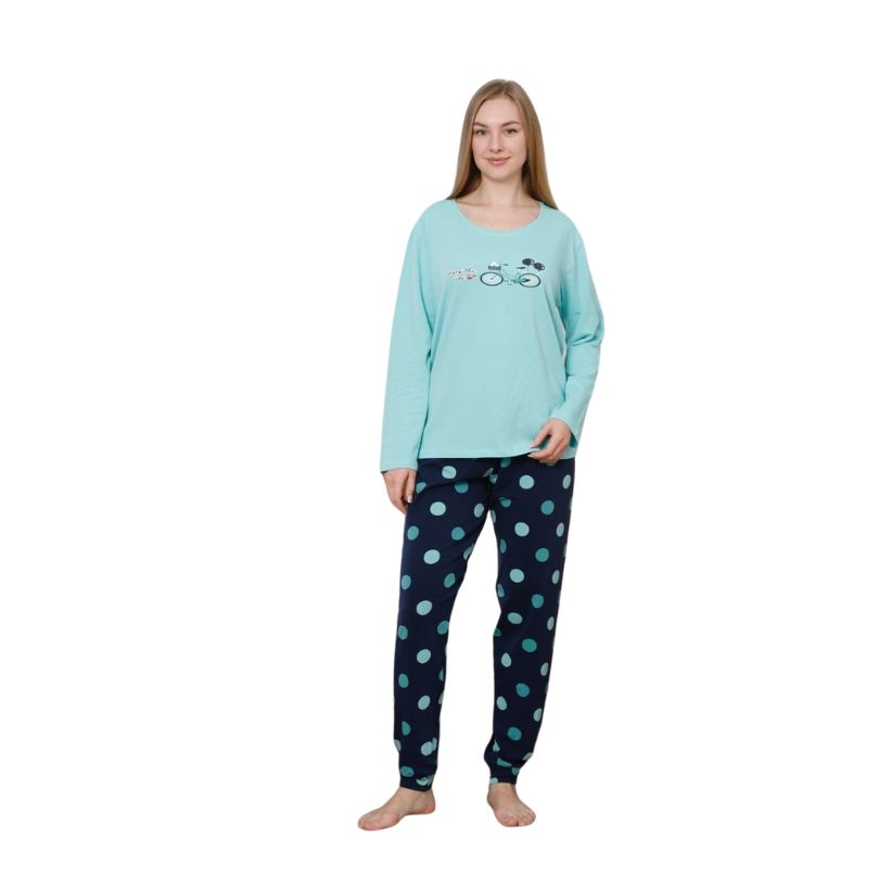 Pijama Dama Baki Licra, Material Elastic si Moale, Confort si Stil, Pentru Femei, Toate Sezoanele| 0323-PK
