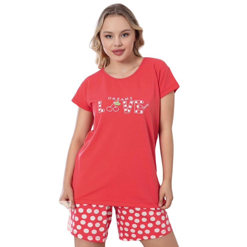 Pijama Dama Baki Licra Short, Material Elastic si Moale, Confort si Lejeritate, Pentru Femei, Ideala pentru Vara| 0297-PK