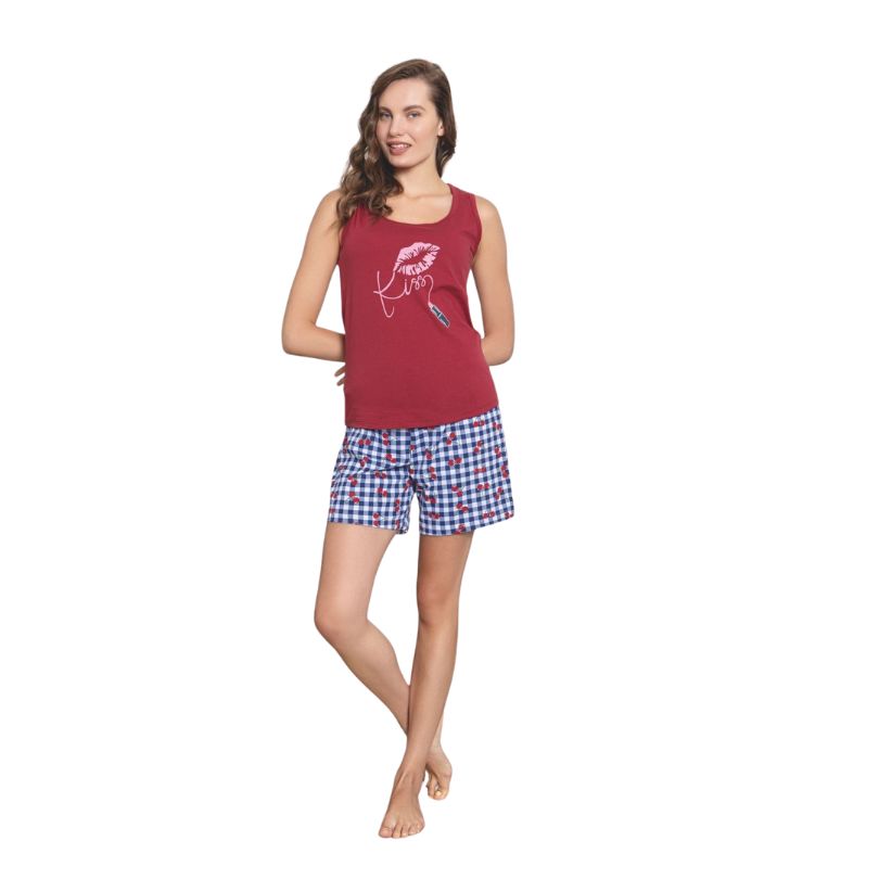 Pijama Dama Baki Short Maieu, Material Moale, Confort si Lejeritate, Pentru Femei, Ideala pentru Vara| 0279-PK