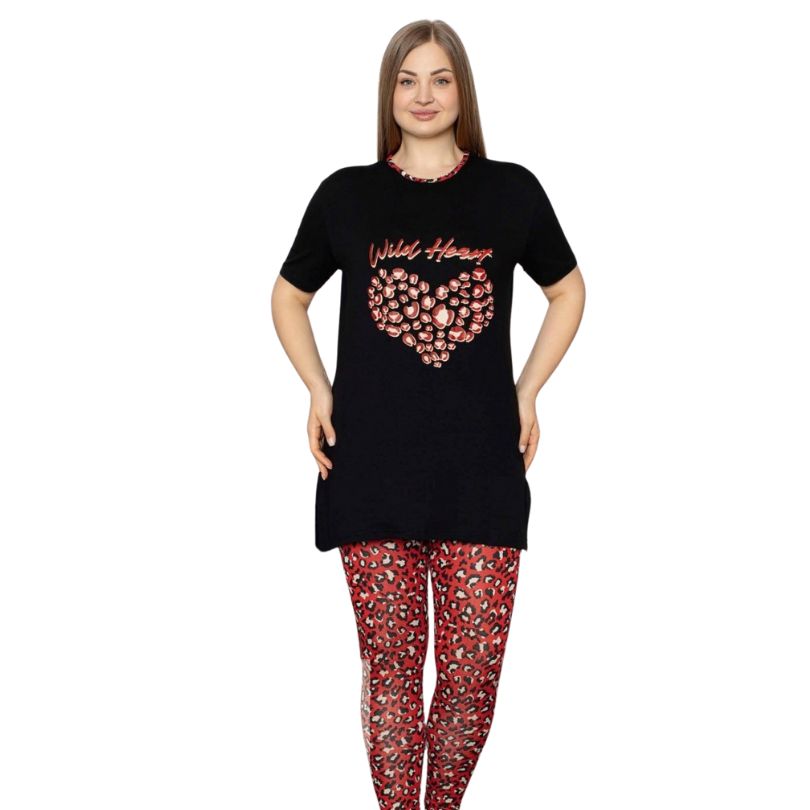Pijama Dama Baki Tunica, Material Moale, Confort si Stil, Pentru Femei, Croiala Lunga si Lejera| 0311-PK