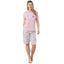 Pijama Dama Berfin Capri, Material Moale si Elastic, Confort si Lejeritate, Pentru Femei, Ideal pentru Vara| 0335-PK 