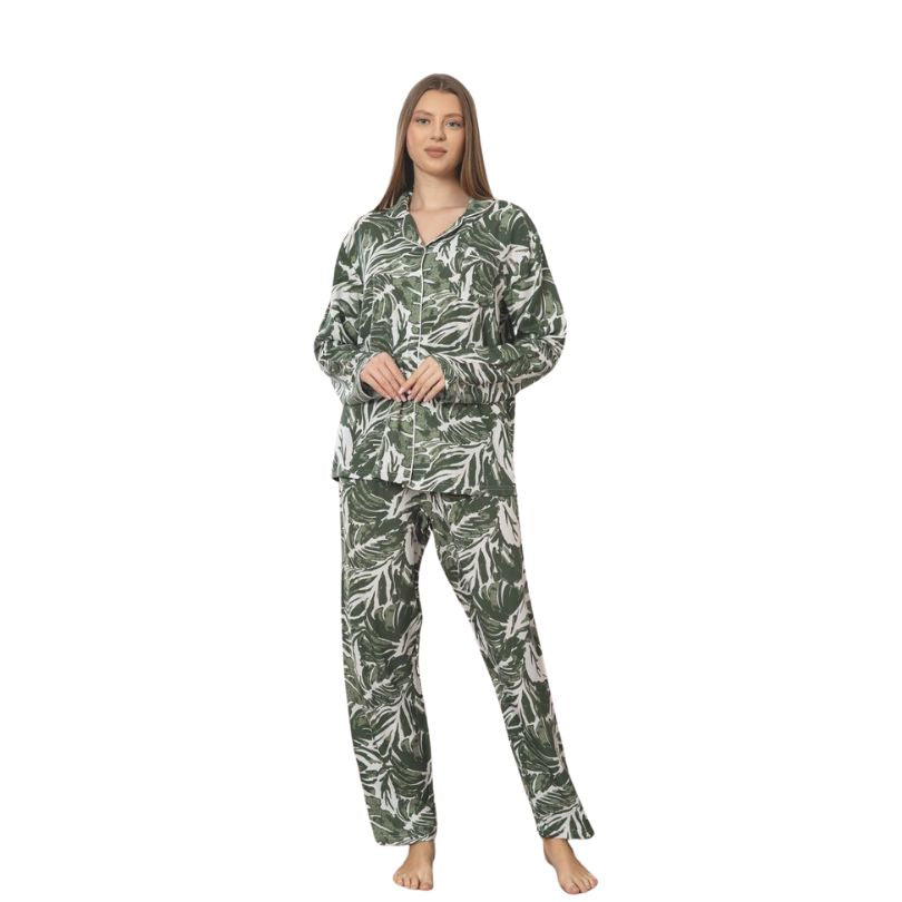 Pijama Dama Berfin Cu Nasturi, Material Moale, Confort si Stil | 0265-PK