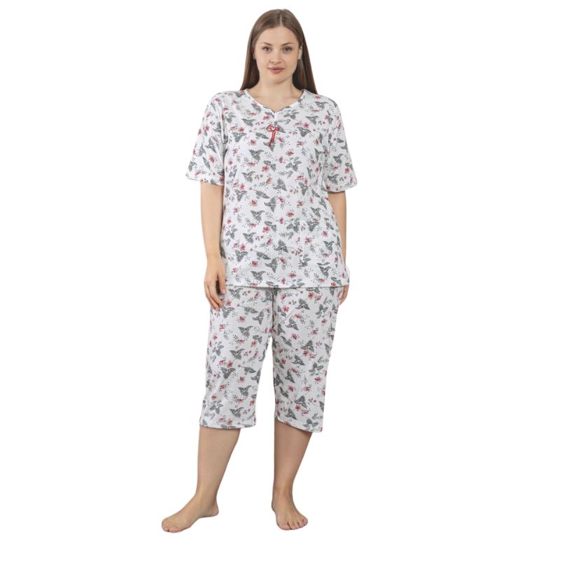 Pijama Dama Berfin Suprem Batal Capri, Material Moale, Confort si Stil, | 0106-PK Imagine principală a produsului