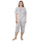 Pijama Dama Berfin Suprem Batal Capri, Material Moale, Confort si Stil, | 0106-PK