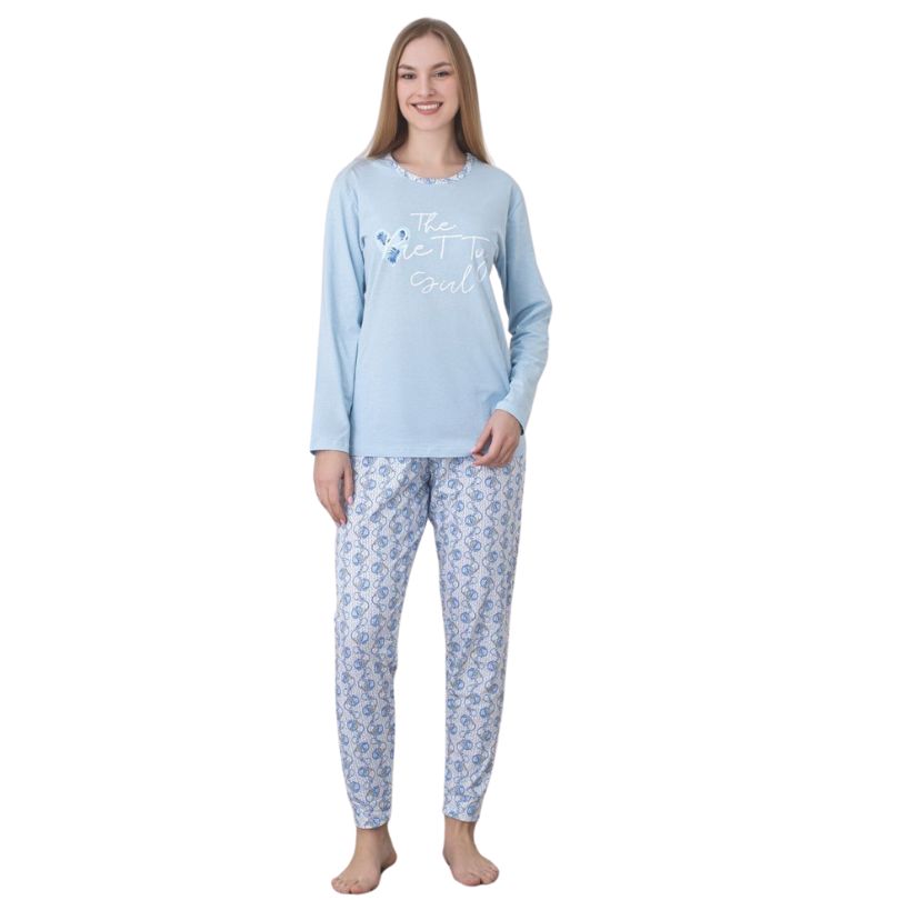 Pijama Dama Berfin Suprem, Material Moale, Confort si Stil, Toate Sezoanele | 0120-PK Imagine principală a produsului