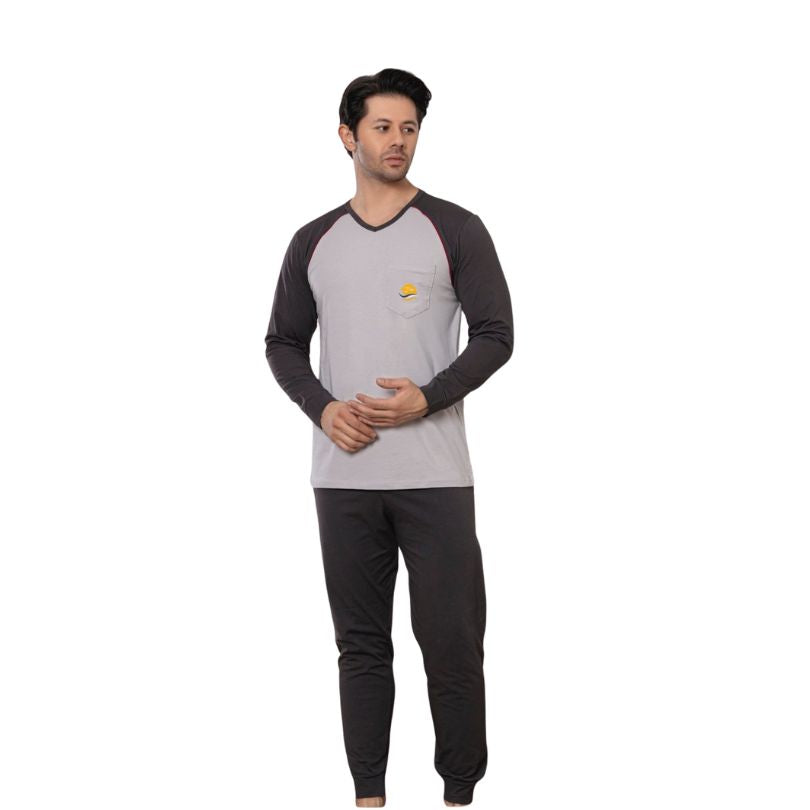 Pijamale Barbati Baki Licra, Material Elastic si Moale, Confort si Libertate de Miscare, Pentru Toate Sezoanele | 0447-PK  Imagine principală a produsului