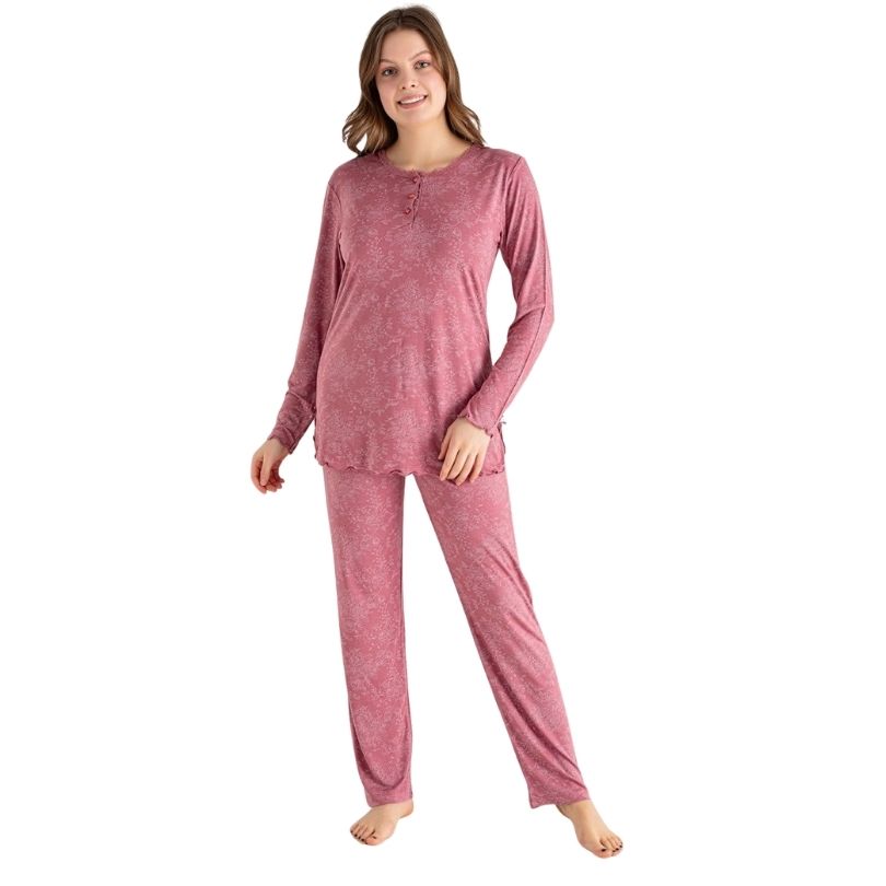 Pijamale Dama Compact Penye Baki, Material Moale, Confort si Stil, Pentru Femei | 0098-PK