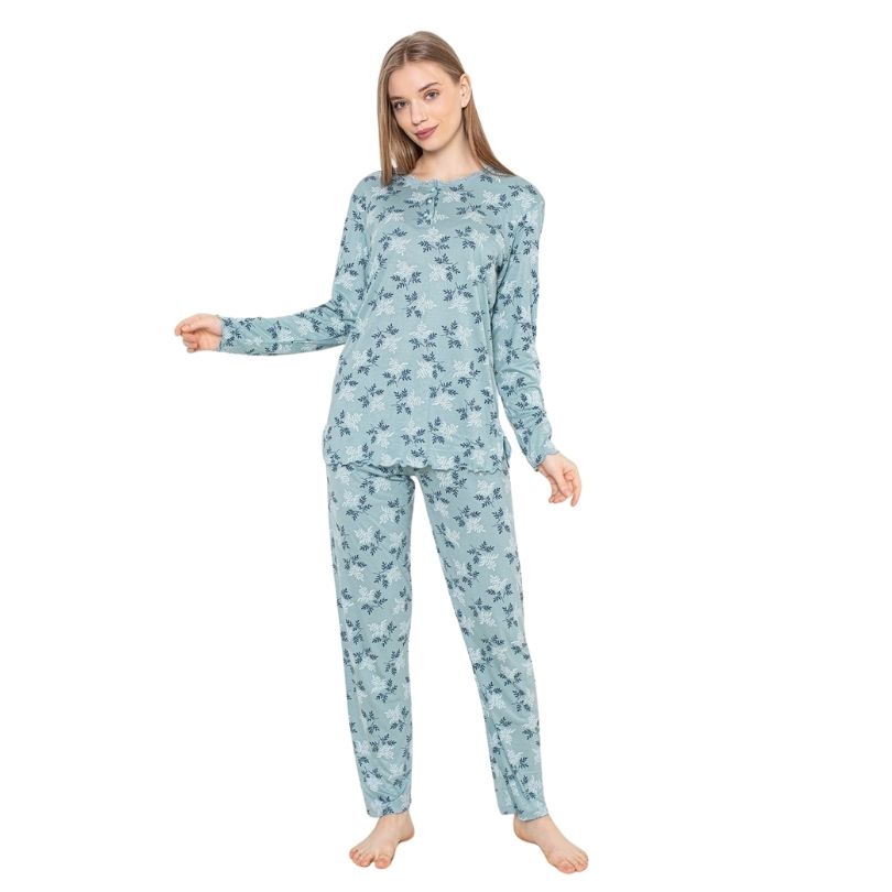 Pijamale Dama Compact Penye Baki, Material Moale, Confort si Stil, Pentru Femei | 0099-PK Imagine principală a produsului